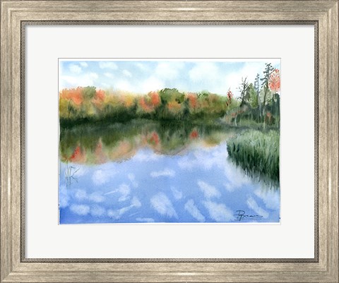 Framed Lake Scape II Print