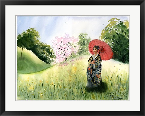 Framed Asian Landscape II Print