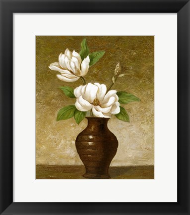 Framed Flowering Magnolia Print