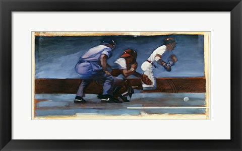 Framed Baseball II Print