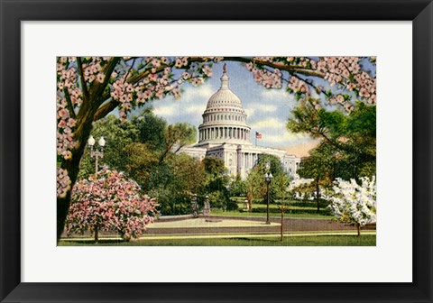 Framed US Capitol Print