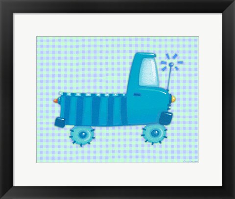 Framed Blue Truck Print