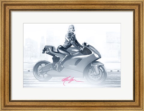 Framed Marilyn&#39;s Ride in Pink Print