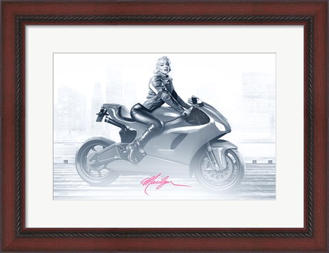 Framed Marilyn&#39;s Ride in Pink Print