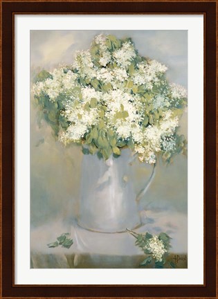 Framed White Lilacs Print