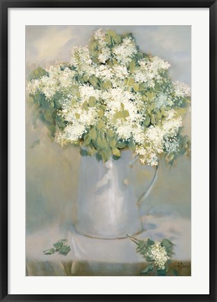 Framed White Lilacs Print