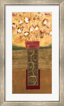 Framed Floral Filigree I Print