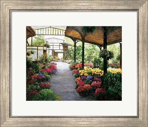 Framed Paris Flower Market I Print