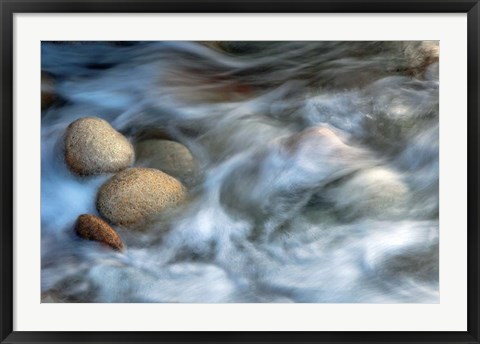 Framed Stones and Waves Print