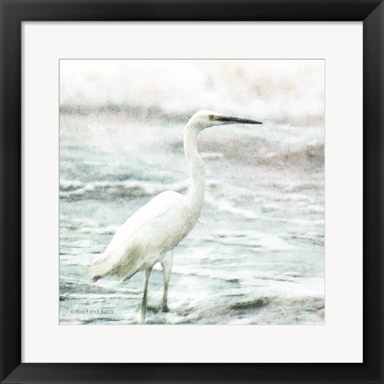 Framed Coastal Heron Print