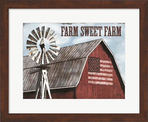 Framed Farm Sweet Farm Print