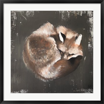 Framed Sleeping Fox No. 11 Print