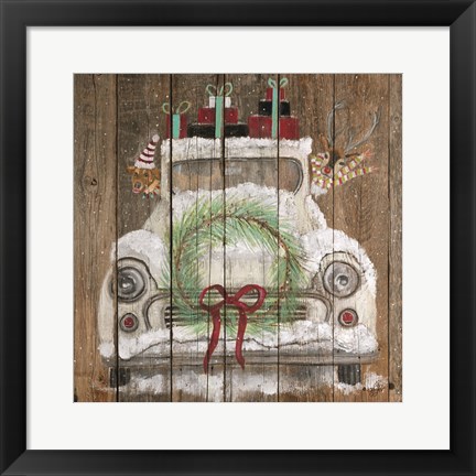 Framed Christmas Truck Print