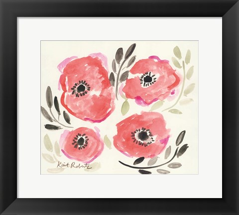 Framed Poppies in Punch Print