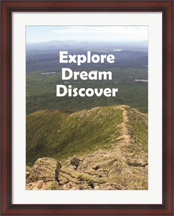 Framed Explore Dream Discover Print