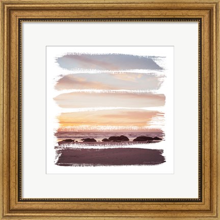 Framed Sunset Stripes IV Print