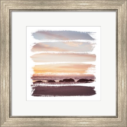 Framed Sunset Stripes IV Print