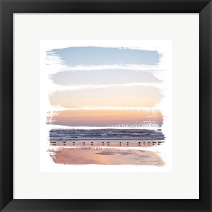 Framed Sunset Stripes I Print