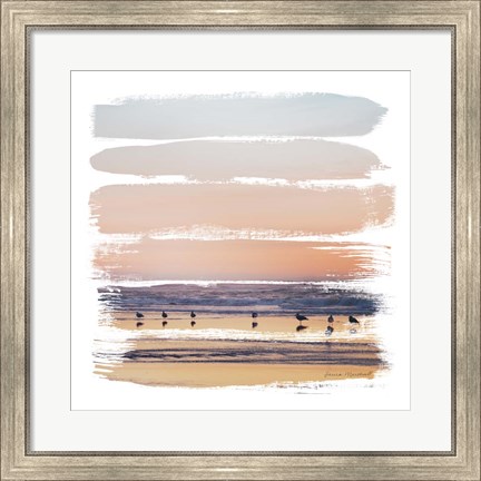 Framed Sunset Stripes II Print