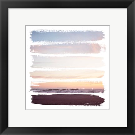 Framed Sunset Stripes III Print