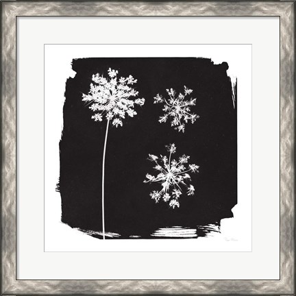 Framed Nature by the Lake Flowers III Black Print