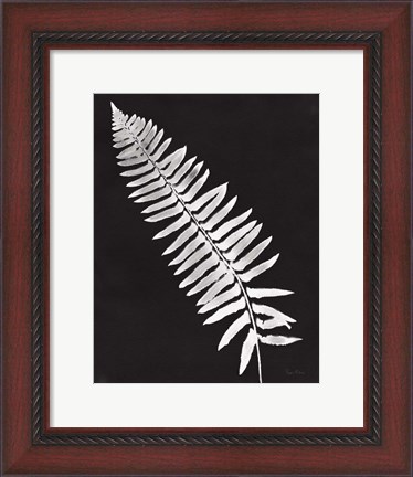 Framed Nature by the Lake Ferns IV Black Crop Print