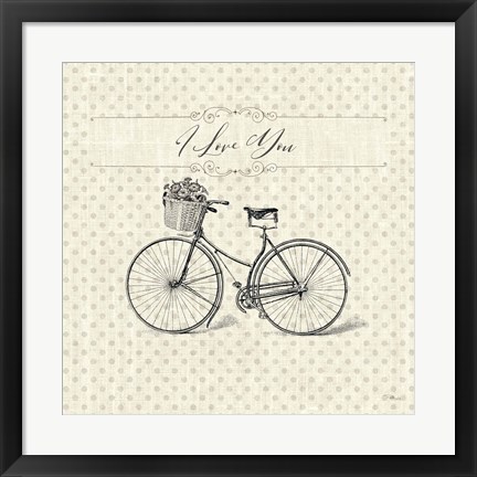 Framed Paris Farmhouse III Bike Print