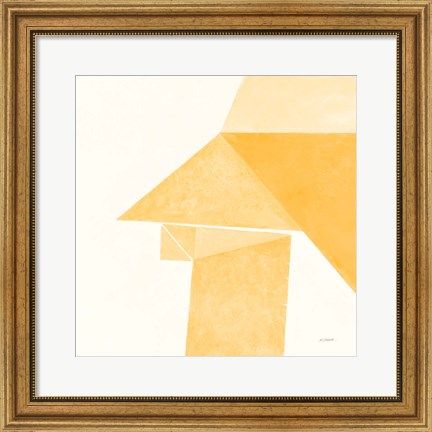 Framed Paper Work II Yellow Print