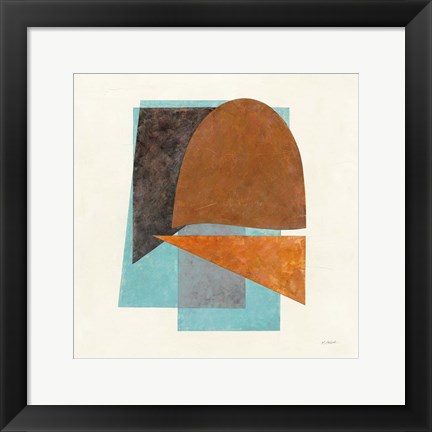 Framed Quintet II Turquoise Print