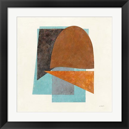 Framed Quintet II Turquoise Print