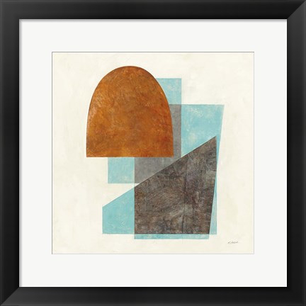 Framed Quintet I Turquoise Print