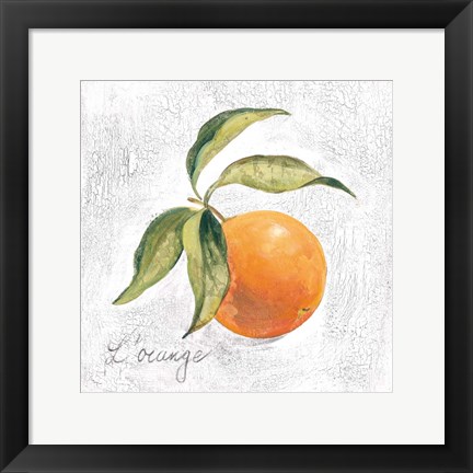 Framed L Orange on White Print