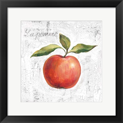 Framed La Pomme on White Print