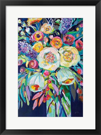 Framed Lilys Bouquet Print
