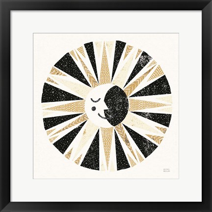 Framed Moonshine Black Gold Sq Print