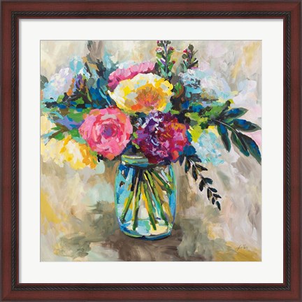 Framed Masons Bouquet Print