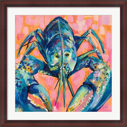 Framed Lilly Lobster I Print