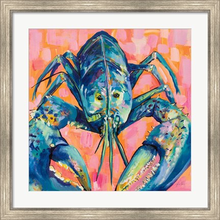 Framed Lilly Lobster I Print