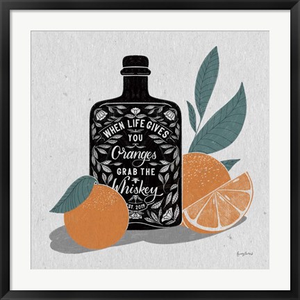 Framed Fruity Spirits Whiskey Print