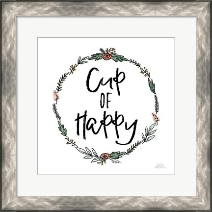 Framed Cup of Happy Print