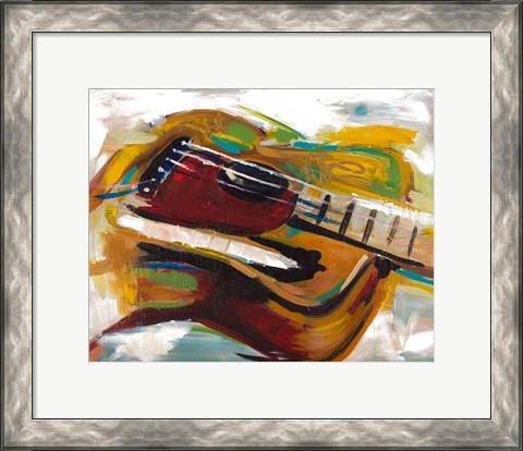 Framed Colorful Guitar Print
