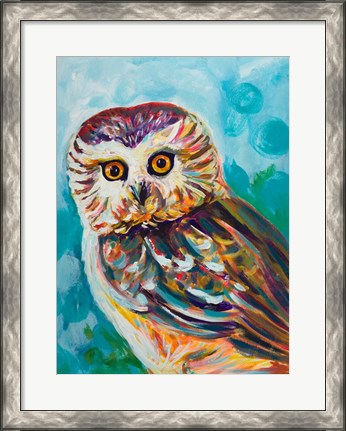 Framed Colorful Owl Print