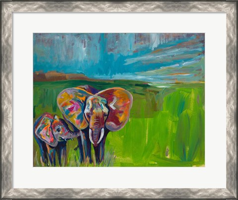 Framed Elephant&#39;s Love Print