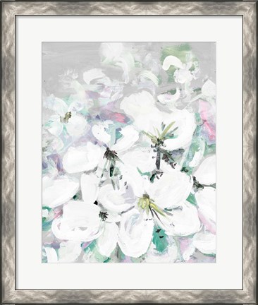 Framed White Orchids Print