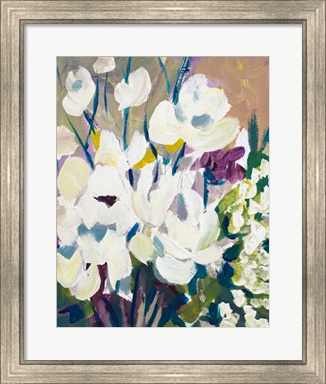 Framed Painting of Orchids Print