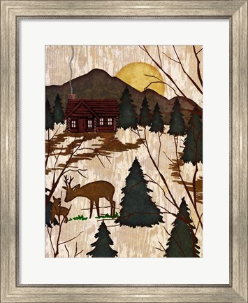 Framed Cabin in the Woods II Print