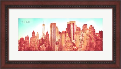 Framed NY Love XOXO Print