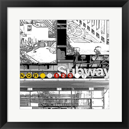 Framed Subway Square Print