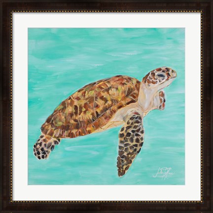 Framed Sea Turtle I Print