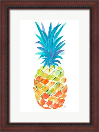 Framed Punchy Pineapple II Print